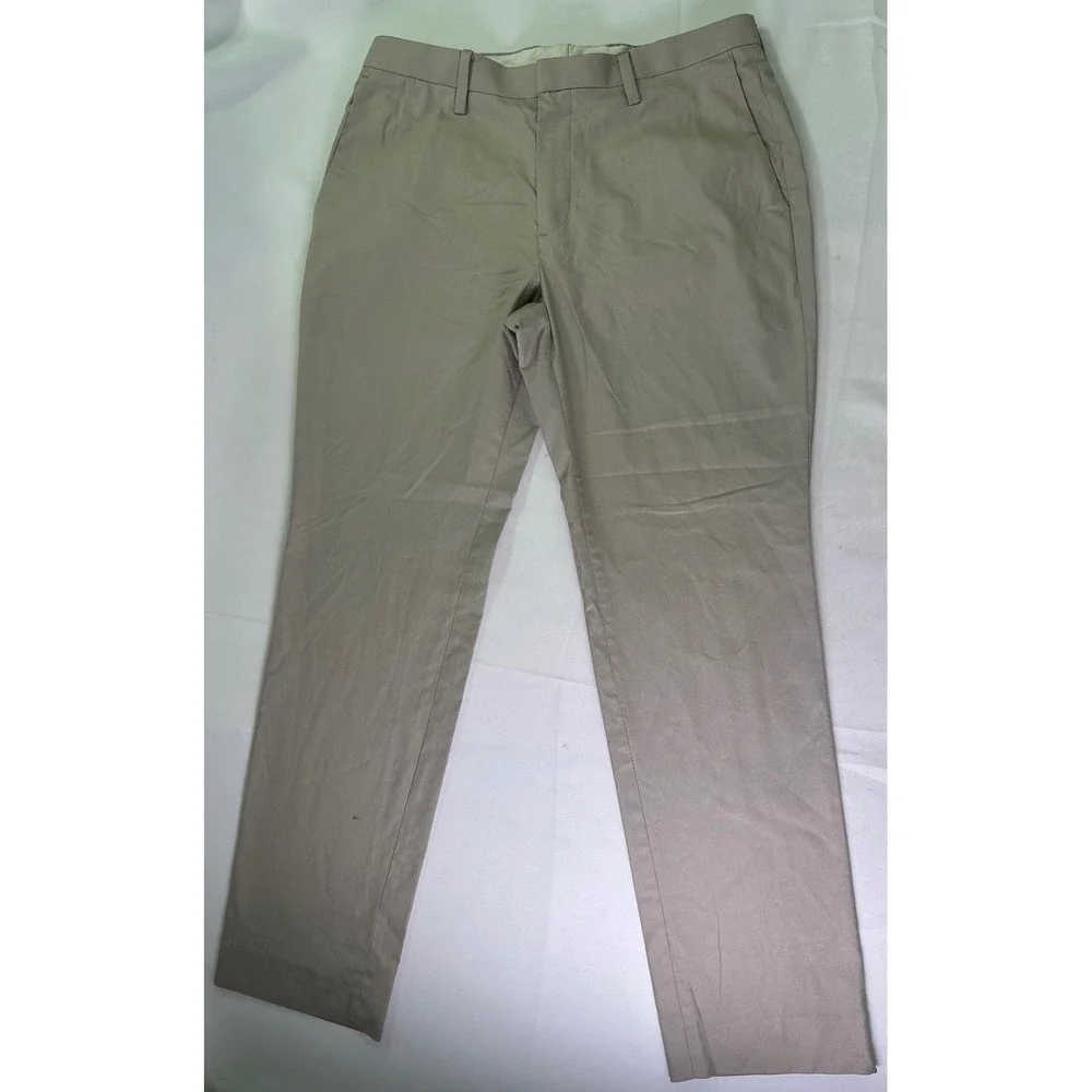 Banana Republic Slim Fit Chinos Mens Sz‎ 32x32 Tan Khaki Stretch Business Casual